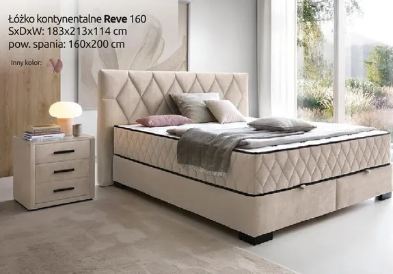 Łóżko kontynentalne Reve 160 promocja w Black Red White