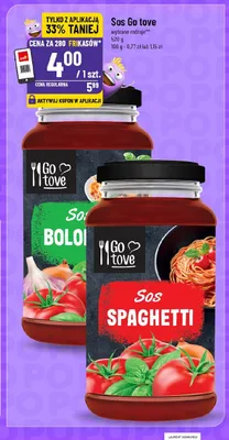 Sos spaghetti Go tove promocja w POLOmarket