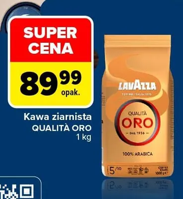 Kawa ziarnista Qualità Oro Lavazza promocja w Carrefour Market