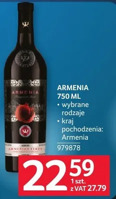 Wino ARMENIA 750 ML promocja w Selgros