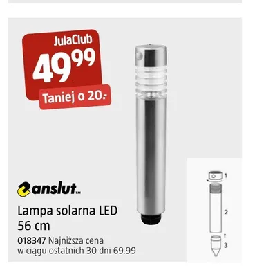 Lampa solarna LED Anslut 56 cm promocja w Jula