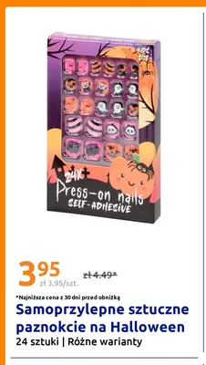 Samoprzylepne sztuczne paznokcie na Halloween promocja w Action