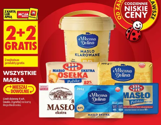 Masło ekstra Osełka Polska Mlekovita promocja w Biedronka
