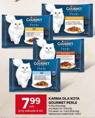 Karma dla kota Gourmet Perle 4-pak promocja w Stokrotka