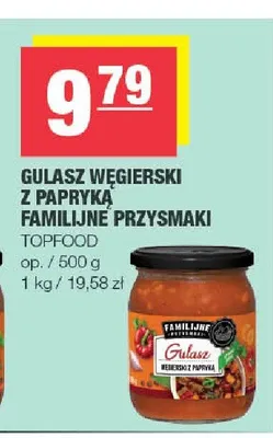 Gulasz węgierski z papryką familijne przysmaki Topfood promocja w SPAR