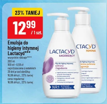 Emulsja do higieny intymnej Lactacyd promocja w POLOmarket