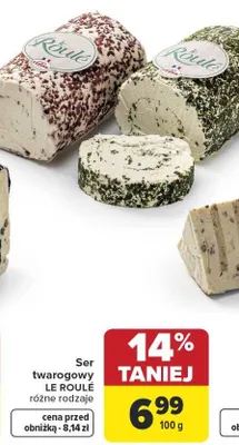 Ser twarogowy LE ROULE różne rodzaje promocja w Carrefour Market