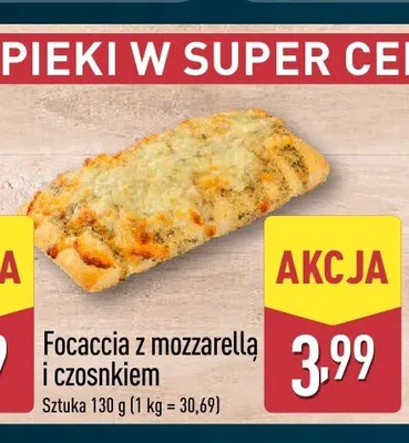 Focaccia z mozzarellą i czosnkiem promocja w Aldi