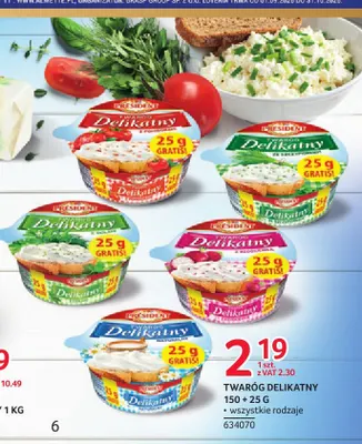 Twaróg Delikatny ze szczypiorkiem Président promocja w Selgros