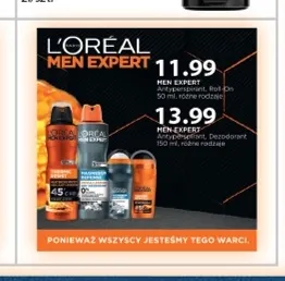 Antyperspirant roll-on Men Expert L'Oréal promocja w Drogerie Laboo
