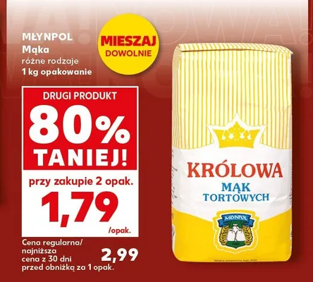 Mąka tortowa Królowa Mąk Tortowych Młynpol promocja w Kaufland
