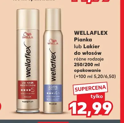 Lakier do włosów Wellaflex promocja w Kaufland