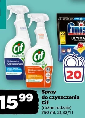 Spray do czyszczenia Cif odtłuszczacz promocja w Netto