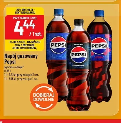 Napój gazowany Pepsi Zero Cukru promocja w POLOmarket
