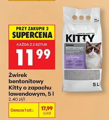 Żwirek bentonitowy o zapachu lawendowym promocja w Biedronka
