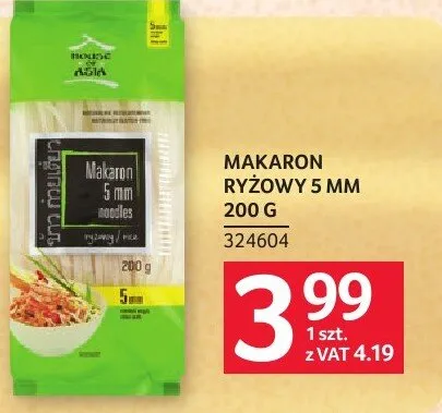 Makaron ryżowy 5 mm 200 g promocja w Selgros