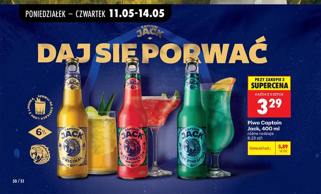 Piwo Captain Jack Original promocja w Biedronka