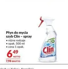 Płyn do mycia szyb Clin spray promocja w Makro