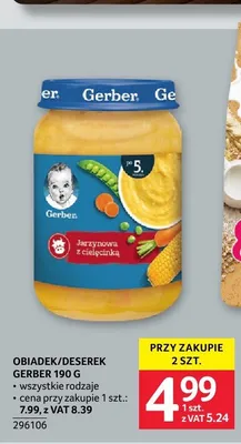 Obiadek/deserek GERBER promocja w Selgros