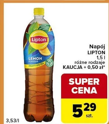 Napój różne rodzaje kaucja + 0,50 zł promocja w Carrefour Express