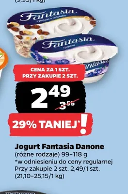 Jogurt Fantasia Danone promocja w Netto