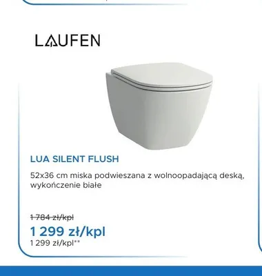 Miska WC wisząca Laufen Lua Silent Flush promocja w Blu Salony Łazienek
