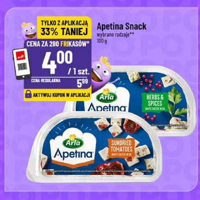 Ser Apetina Snack Sundried Tomatoes promocja w POLOmarket