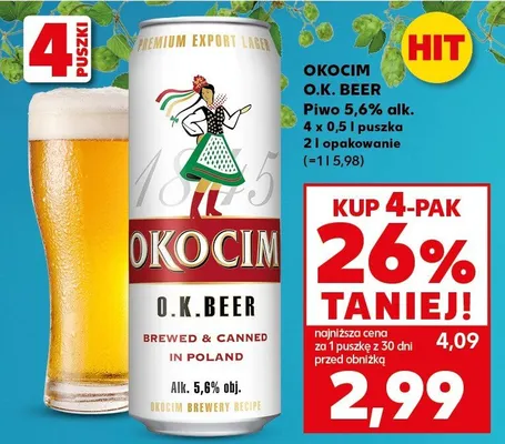 Piwo Browar za miastem długi weekend promocja w Kaufland