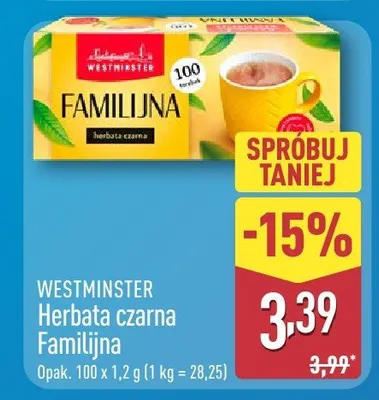 Herbata czarna Familijma promocja w Aldi