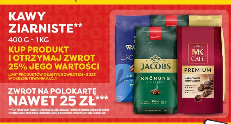 Kawa ziarnista Tchibo Exclusive Original promocja w POLOmarket