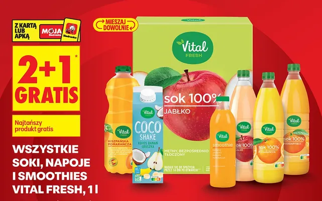 Napój 1l wszystkie rodzaje promocja w Biedronka