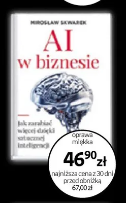 Książka AI w biznesie Mirosław Skwarek oprawa miękka promocja w Empik