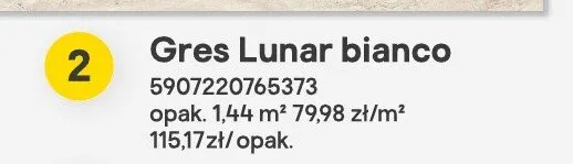Gres Lunar bianco promocja w Castorama