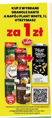Napój owsiany Plant White Sante promocja w Twój Market