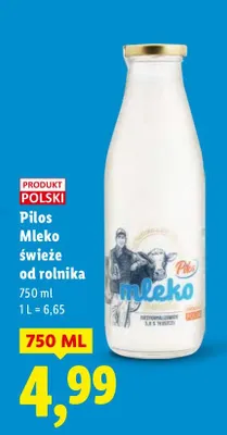 Mleko świeże od rolnika promocja w Lidl