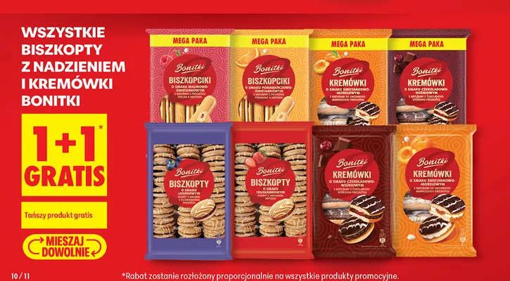 Kremówki o smaku czekoladowo-wiśniowym Bonitki promocja w Biedronka