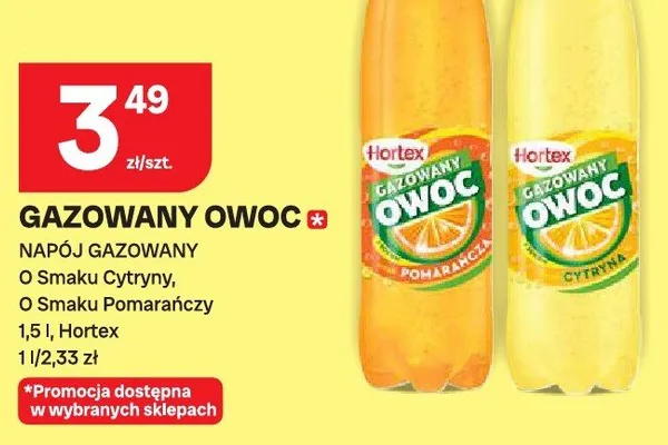 Napój gazowany O Smaku Cytryny, O Smaku Pomarańczy promocja w Chorten