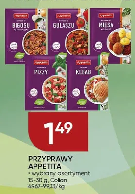 Przyprawy Appetita wybrany asortyment Colian promocja w Chata Polska