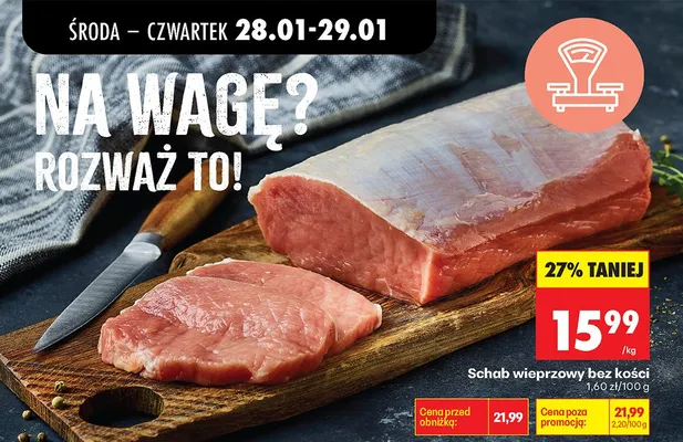 Schab wieprzowy bez kości promocja w Biedronka