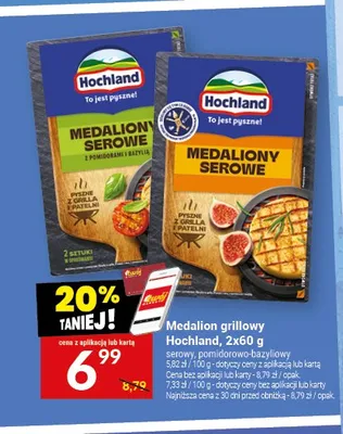 Medalion grillowy Hochland serowy promocja w Twój Market