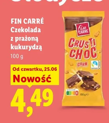 Czekolada z prażoną kukurydzą Fin Carré promocja w Lidl