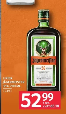 Likier Jägermeister 35% promocja w Selgros