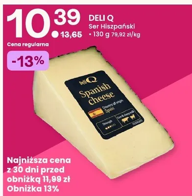 Ser Hiszpański Deli Q promocja w Frisco