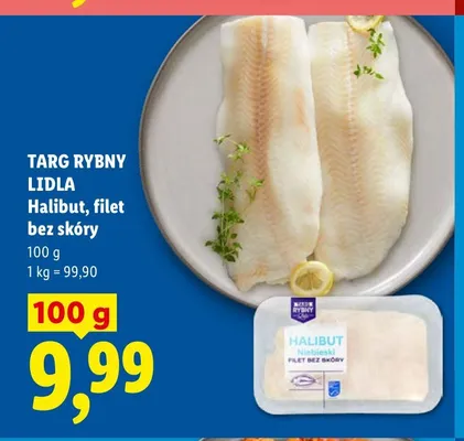 Halibut filet bez skóry Targ Rybny Lidla promocja w Lidl