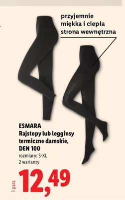 Legginsy termiczne damskie DEN 100 Esmara promocja w Lidl