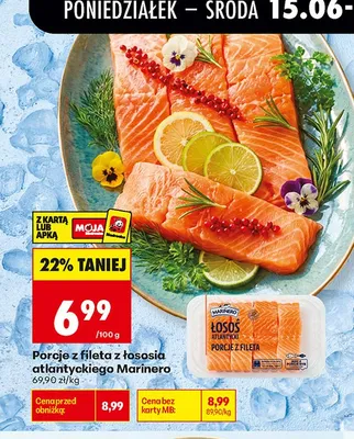 Porcje z fileta z łososia atlantyckiego Marinero promocja w Biedronka