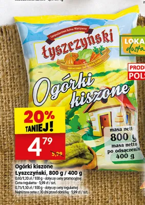 Ogórki kiszone Łyszczyński promocja w Twój Market