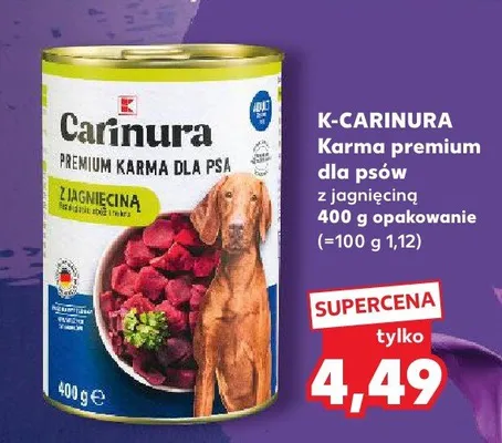 Karma premium dla psów z jagnięciną 400g opakowanie promocja w Kaufland