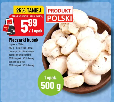 Pieczarki kubek polskie promocja w POLOmarket