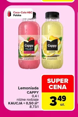 Lemoniada smak cytryny Cappy promocja w Carrefour